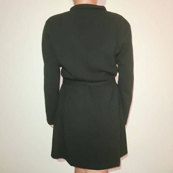 100% Cashmere Coat Saks 5th Ave Black - sz Med - Picture 15 of 16